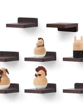 New Small Floating Shelf, 4x4 Inch Display Ledges for Wall,Mini Shelves,Rustic